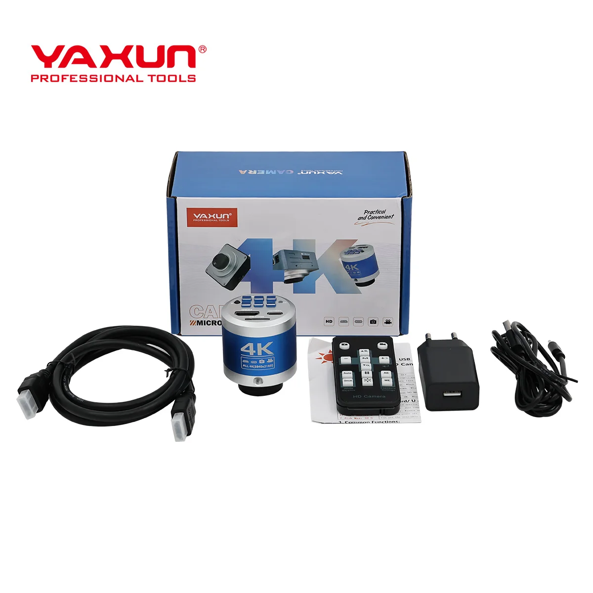YAXUN YX-AK45-2501-B101C + МОНИТОР/ 4K камера Професионален тринокулярен микроскоп с LED осветление