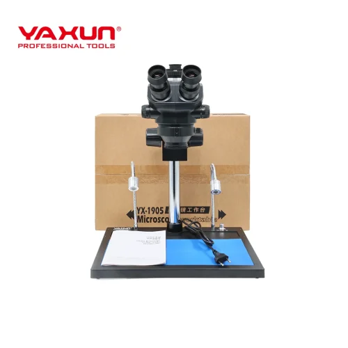 YAXUN YX-AK45-2501-B101C + МОНИТОР/ 4K камера Професионален тринокулярен микроскоп с LED осветление