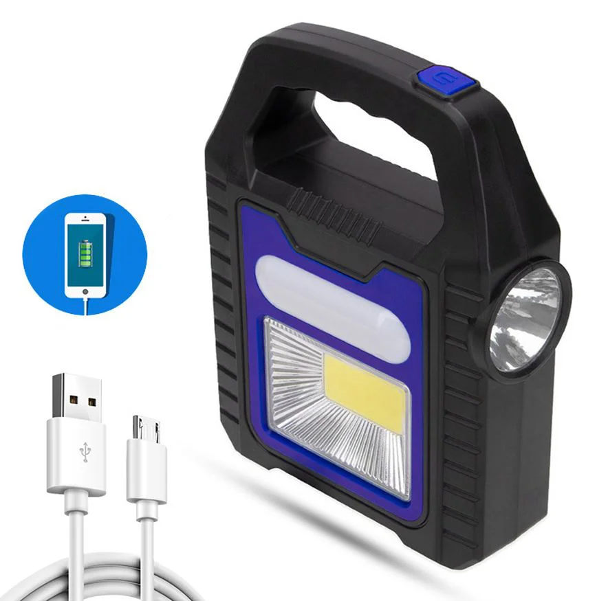 YD-878A Преносим соларна лампа/фенер COB LED работна лампа Факел Power Bank Водоустойчив USB акумулаторен външен къмпинг Авариен прожектор