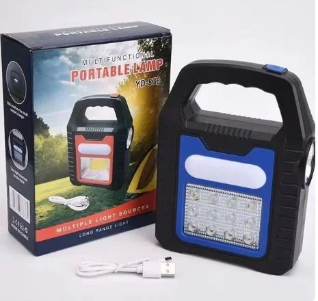 YD-878B Преносим соларна лампа/фенер COB LED работна лампа Факел Power Bank Водоустойчив USB акумулаторен външен къмпинг Авариен прожектор