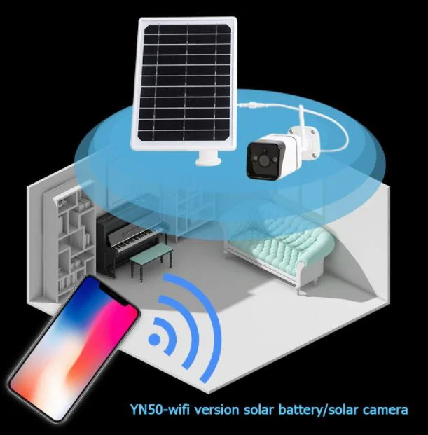 YN50 ( APP:MyCam ) Външна соларна WiFi камера за видеонаблюдение 1080P водоустойчива Full Tilt IP камера