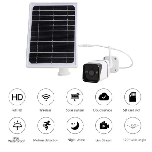 YN50 ( APP:MyCam ) Външна соларна WiFi камера за видеонаблюдение 1080P водоустойчива Full Tilt IP камера