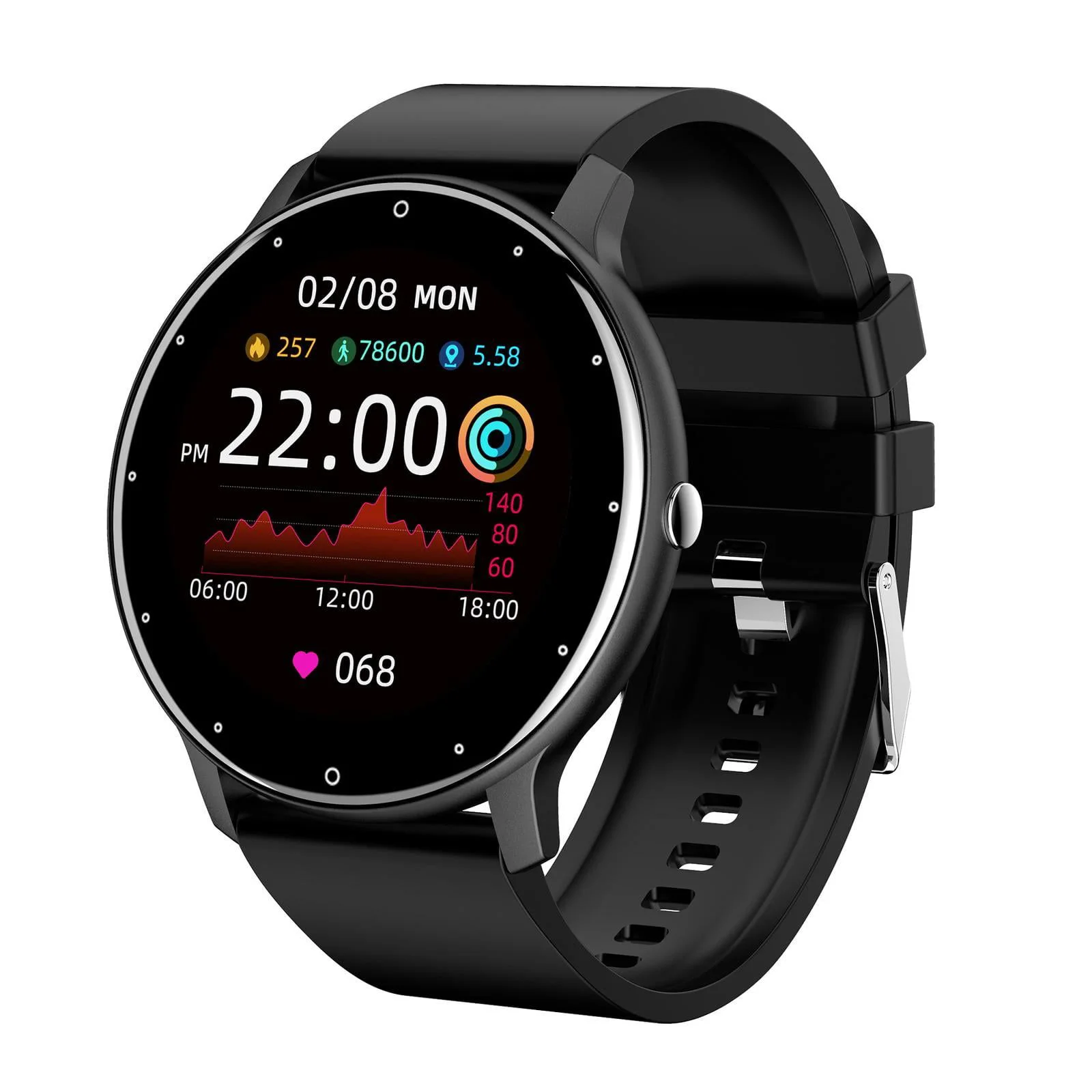 Yoshoot YS-R4 Смарт часовник 1.26″ BT V5.2 IP68 водустойчив – Черен