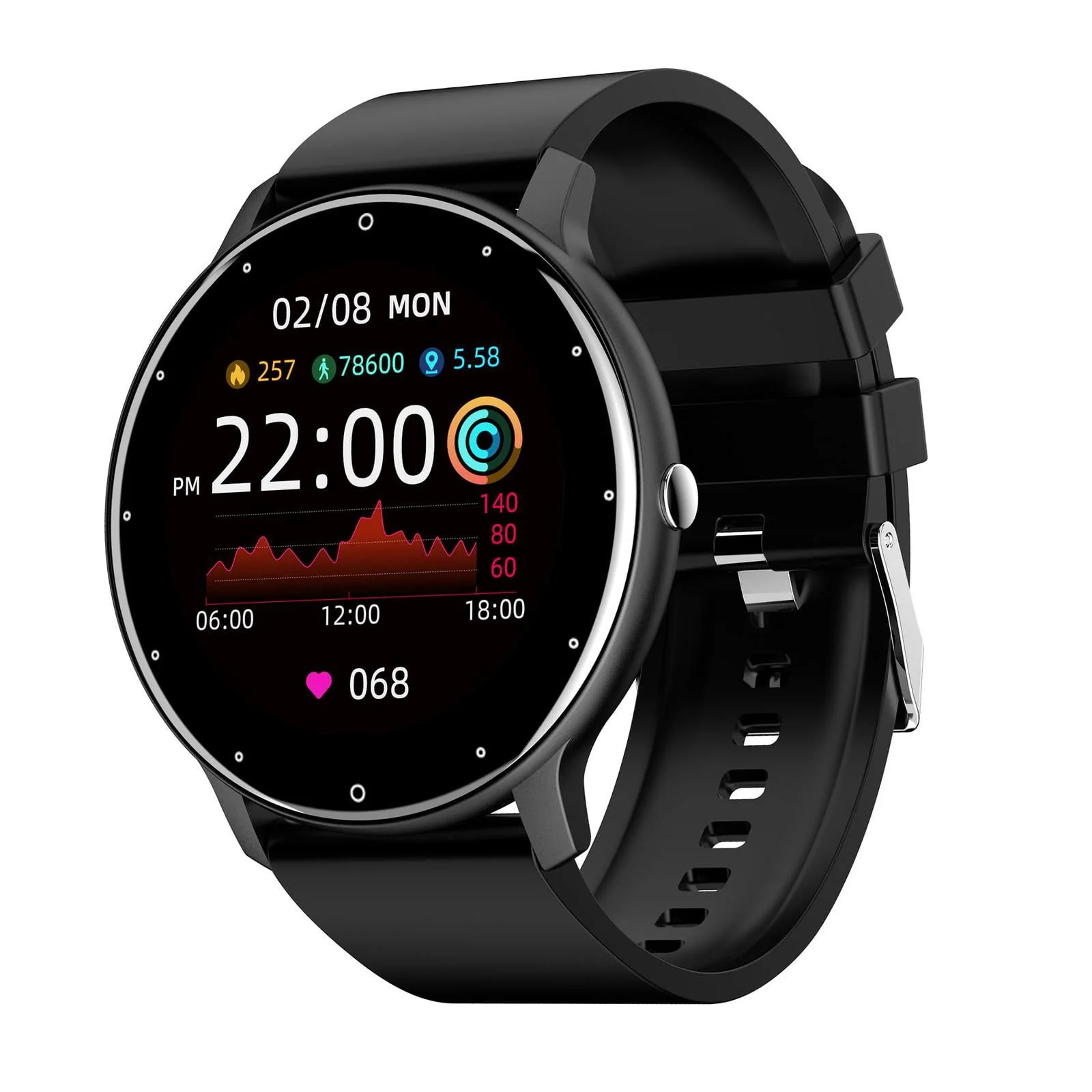Yoshoot YS-R4 Смарт часовник 1.26″ BT V5.2 IP68 водустойчив – Черен