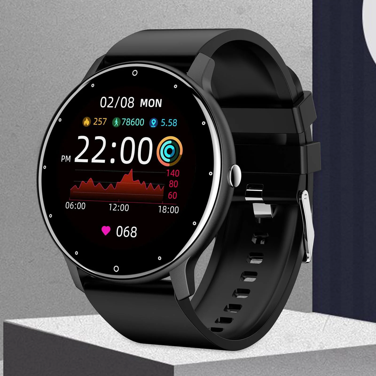 Yoshoot YS-R4 Смарт часовник 1.26″ BT V5.2 IP68 водустойчив – Черен