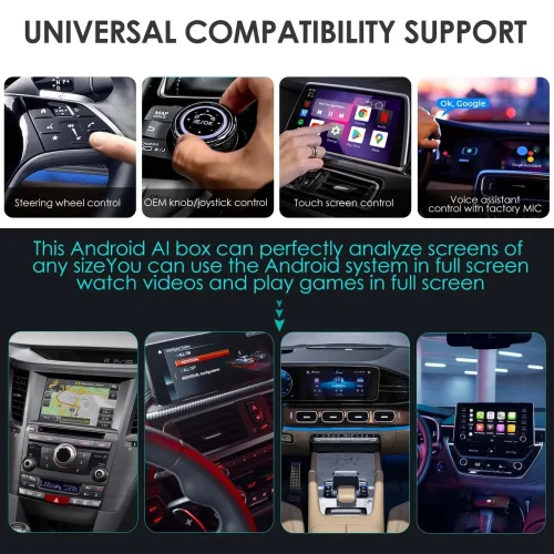 Youtube CarPlay (RA61-216) AI Box 2GB RAM + 16GB ROM – Безжичен Apple CarPlay и Android Auto, Android11