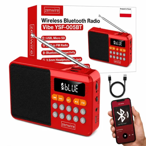 YSF-005BT Преносимо радио с Bluetooth колонка, FM радио, USB, TF карта и AUX