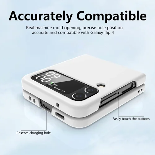 Z15 Silicone case за Samsung Z Flip 7 от 2 части – Бял