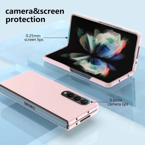 Z15 Silicone case за Samsung Z Fold 4 от 2 части – Бебешко Розово
