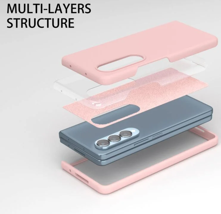 Z15 Silicone case за Samsung Z Fold 6 от 2 части – Бледо розов