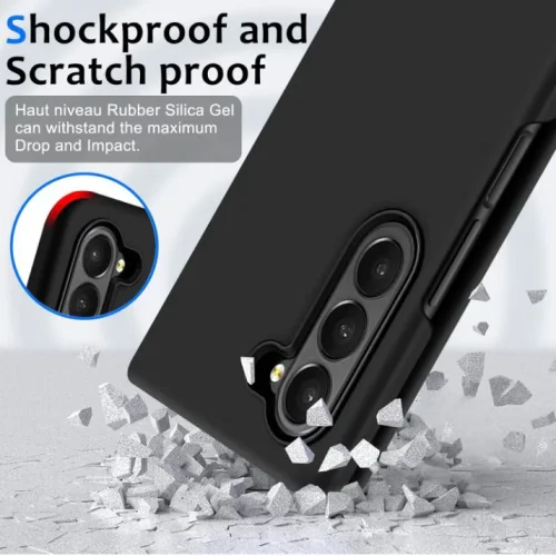 Z15 Silicone case за Samsung Z Fold 6 от 2 части – Черен