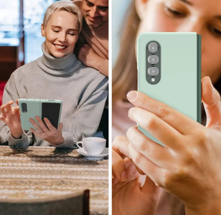 Z15 Silicone case за Samsung Z Fold 6 от 2 части – Светло Син