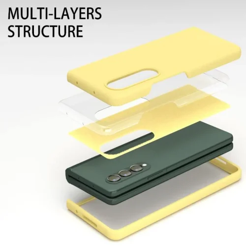 Z15 Silicone case за Samsung Z Fold 6 от 2 части – Жълт