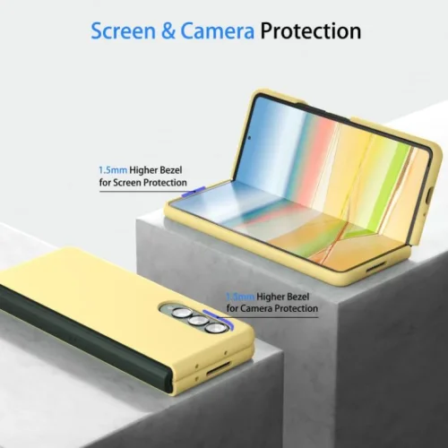 Z15 Silicone case за Samsung Z Fold 6 от 2 части – Жълт