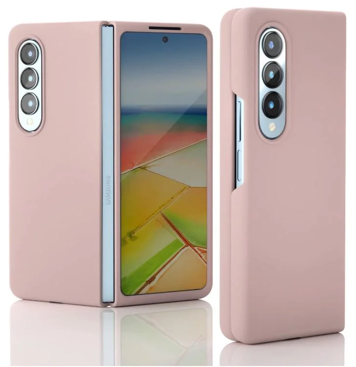 Z15 Silicone case за Samsung Z Fold 7 от 2 части – Бледо розов