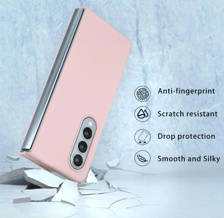 Z15 Silicone case за Samsung Z Fold 7 от 2 части – Бледо розов