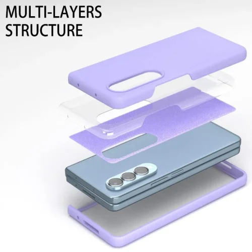 Z15 Silicone case за Samsung Z Fold 7 от 2 части – Лилав