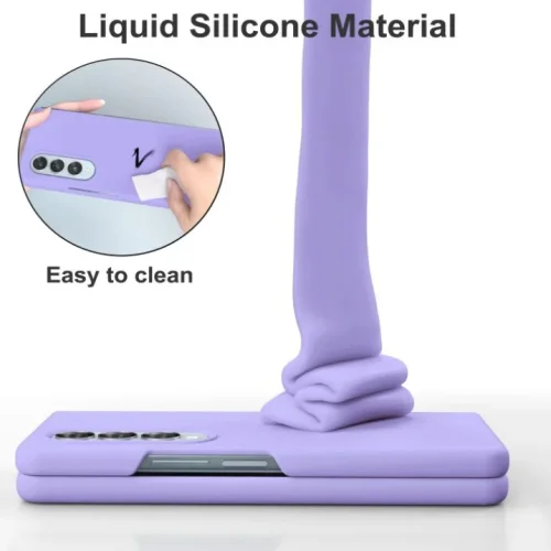Z15 Silicone case за Samsung Z Fold 7 от 2 части – Лилав