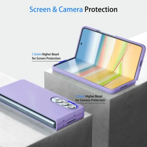 Z15 Silicone case за Samsung Z Fold 7 от 2 части – Лилав
