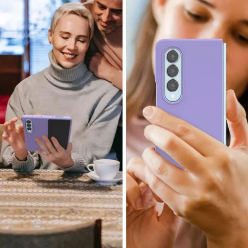 Z15 Silicone case за Samsung Z Fold 7 от 2 части – Лилав