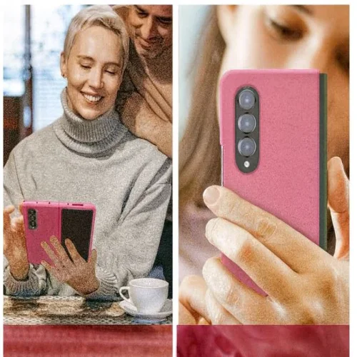 Z15 Silicone case за Samsung Z Fold 7 от 2 части – Розов