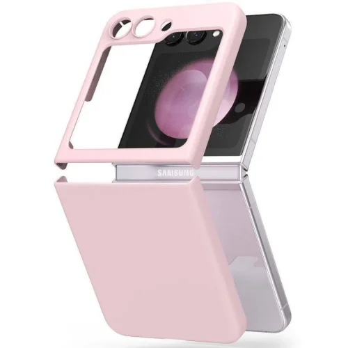 Z16 PVC case за Samsung Z Flip 7 от 2 части – Бебешко Розово