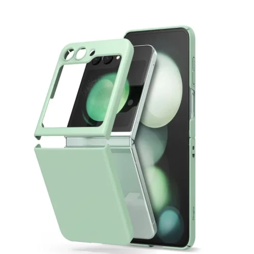 Z16 PVC case за Samsung Z Flip 7 от 2 части – Светло зелен