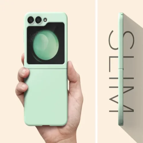 Z16 PVC case за Samsung Z Flip 7 от 2 части – Светло зелен