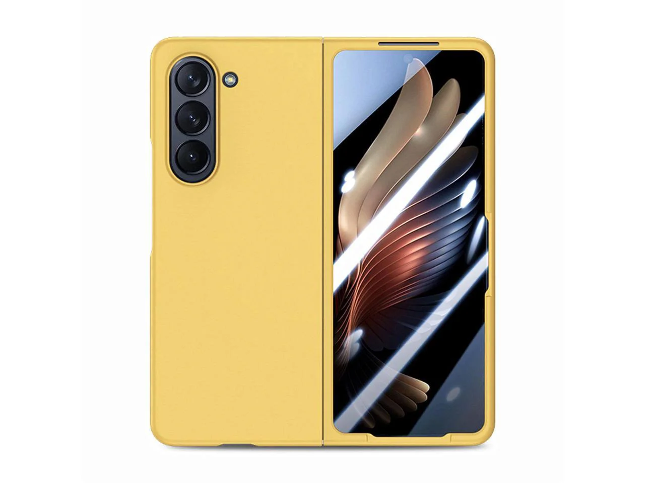 Z16 PVC case за Samsung Z Fold 6 от 2 части – Жълт