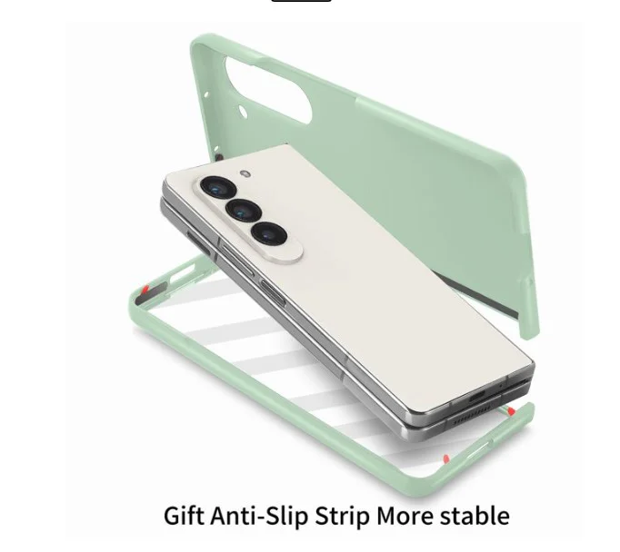 Z16 PVC case за Samsung Z Fold 7 от 2 части – Светло зелен