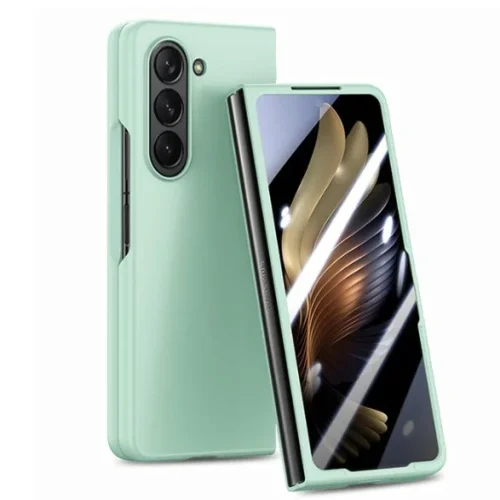 Z16 PVC case за Samsung Z Fold 7 от 2 части – Светло зелен