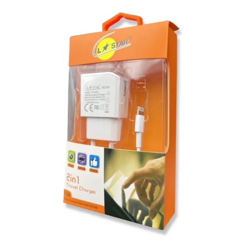 Зарядно L✮STAR 1.2A USB към Lightning оранжевата кутия