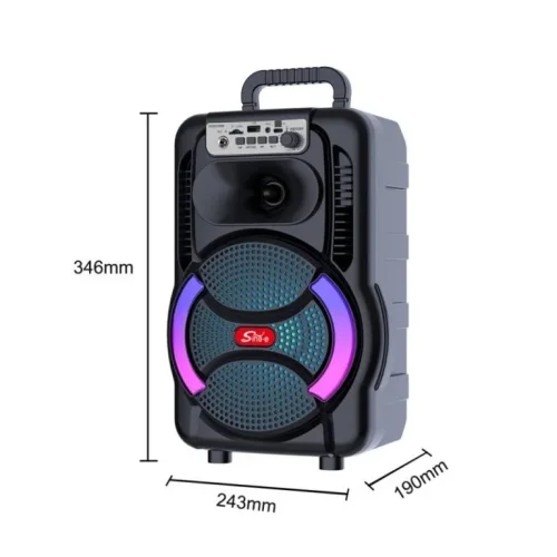 ZQC 8166 Подвижна Караоке 8“ Sing-e 15W тонколона + 1 Жичен Микрофон