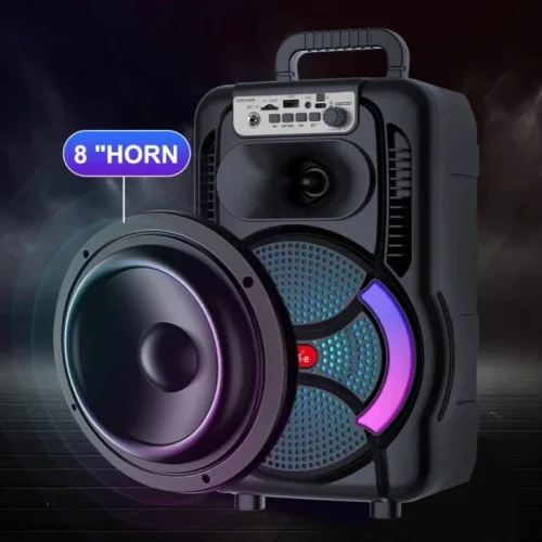 ZQC 8166 Подвижна Караоке 8“ Sing-e 15W тонколона + 1 Жичен Микрофон