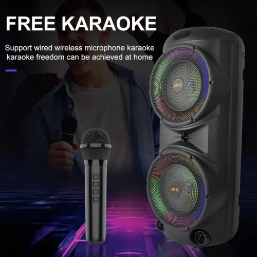 ZQS10206 / 10209 Подвижна Двойна Караоке 2×12“ Sing-e 50W тонколона + безжичен микрофон