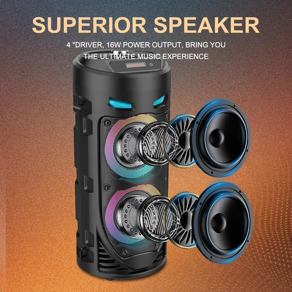 ZQS4239 Подвижна Караоке 2×4“ Sing-e 15W тонколона + 1 Жичен Микрофон