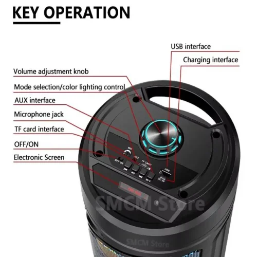 ZQS6220 Портативна Двойна Караоке 2×6.5“ 10Wx2 Sing-e тонколона + жичен микрофон 300mAh