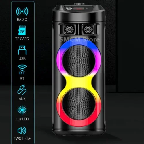 ZQS6220 Портативна Двойна Караоке 2×6.5“ 10Wx2 Sing-e тонколона + жичен микрофон 300mAh