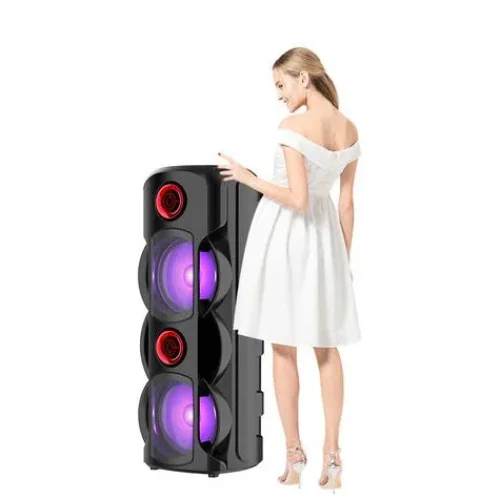 ZQS8225 Портативна Двойна Караоке 8“ Sing-e 30W тонколона + жичен микрофон