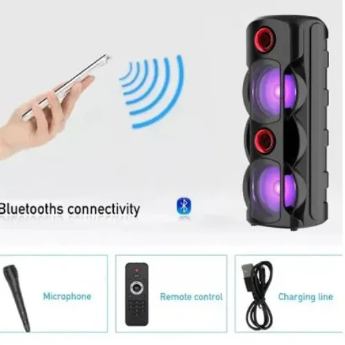 ZQS8225 Портативна Двойна Караоке 8“ Sing-e 30W тонколона + жичен микрофон