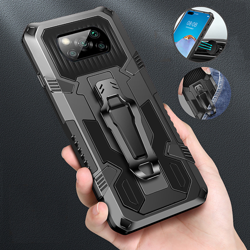 Armor Strong Удароустойчив кейс с щипка Samsung Galaxy Note 20 – Черен
