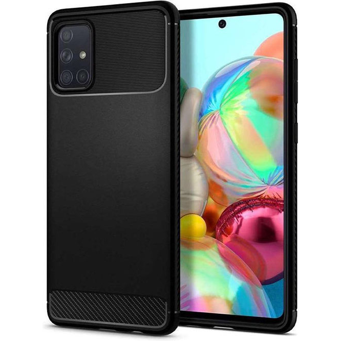 Sp Carbon Fiber Tpu Samsung Galaxy A70 – Черен