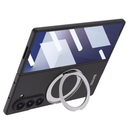 Калъф с магнитен пръстен за Samsung Galaxy Z Fold 8 черен стойка