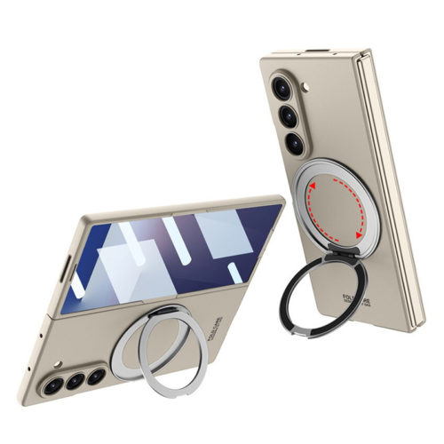 Калъф с магнитен пръстен за Samsung Galaxy Z Fold 8 титаниум