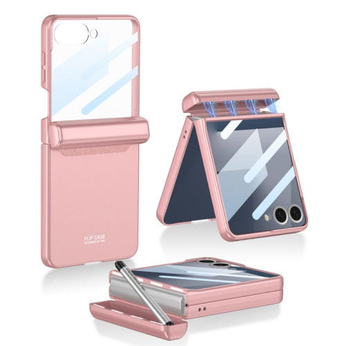 Калъф с място за писалка за Samsung Galaxy Z Flip 8 розов