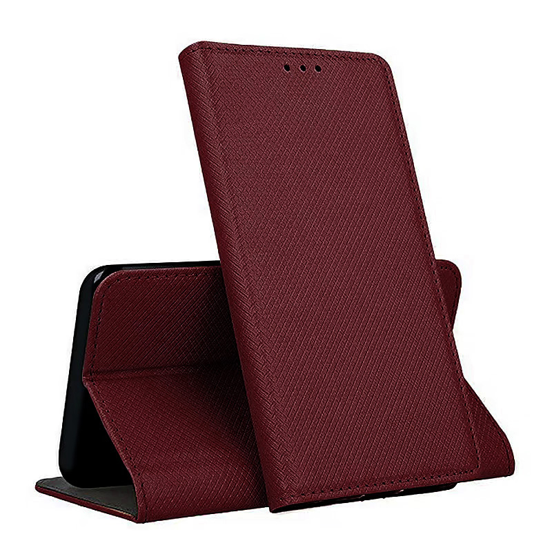 Калъф тефтер за Motorola Moto G17 бордо