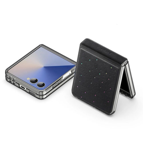 Луксозен кожен калъф за Samsung Z Flip 8 затворен