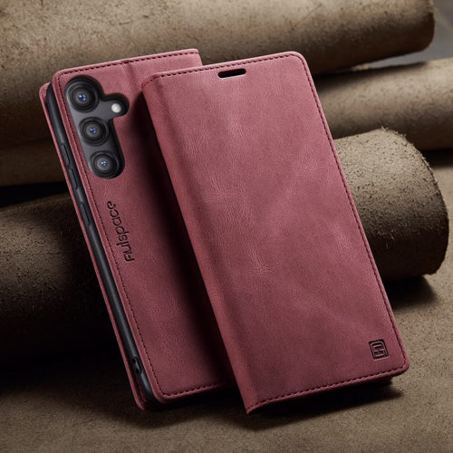 Оригинален кожен калъф за Samsung Galaxy A18 червен 29