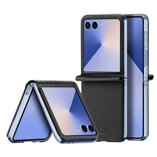 Оригинален кожен калъф за Samsung Galaxy Z Flip 8 черен