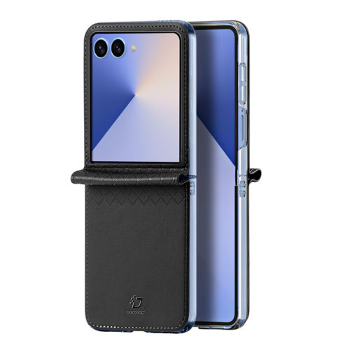 Оригинален кожен калъф за Samsung Galaxy Z Flip 8 черен гръб и екран